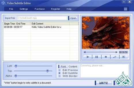 نرم‌افزار Video Subtitle Editor