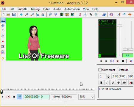 نرم افزار  Aegisub Advanced Subtitle Editor 