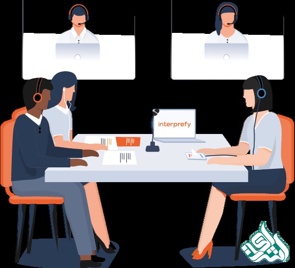 ملاقات مترجم همزمان و کارفرما قبل از جلسه
