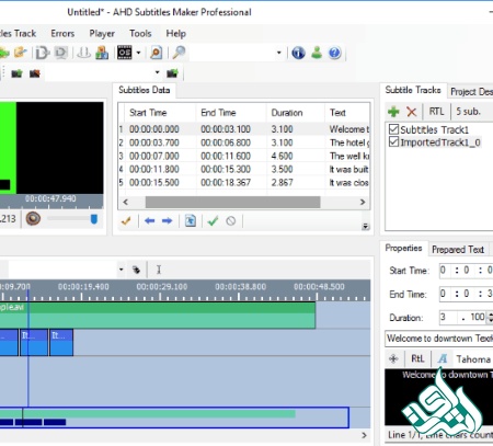 نرم‌افزار AHD Subtitles Maker Pro